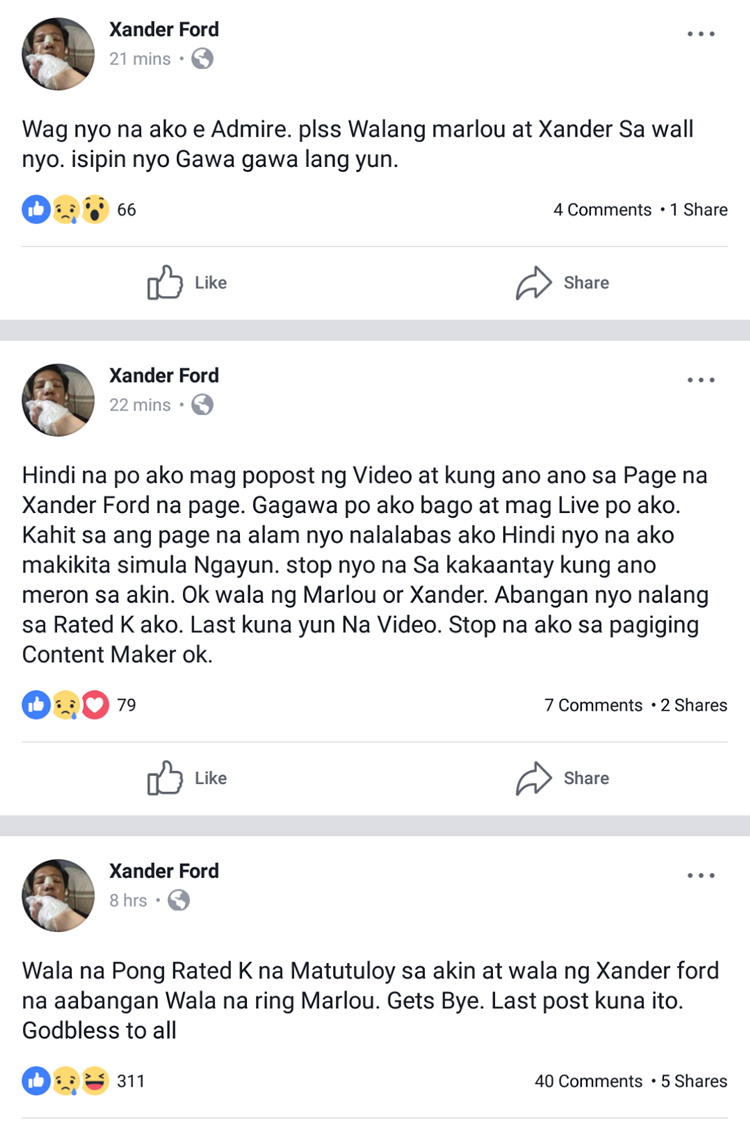 Marlou Arizala A K A Xander Ford Hindi Nyo Na Ako Makikita Simula Ngayun