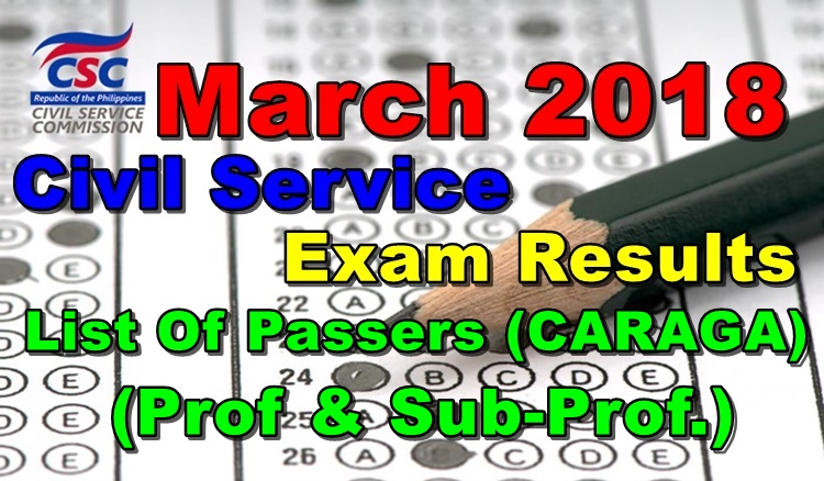 March 2018 Civil Service Exam
