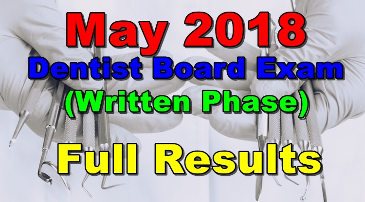 May 2018 Dentist Board Exam