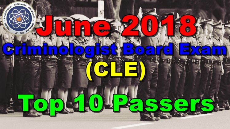 June 2018 Criminologist Board Exam