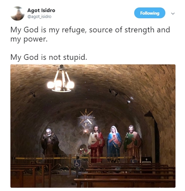 Agot Isidro’s Intriguing Twitter Post