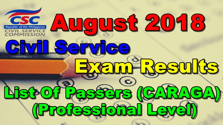 August 2018 Civil Service Exam Results