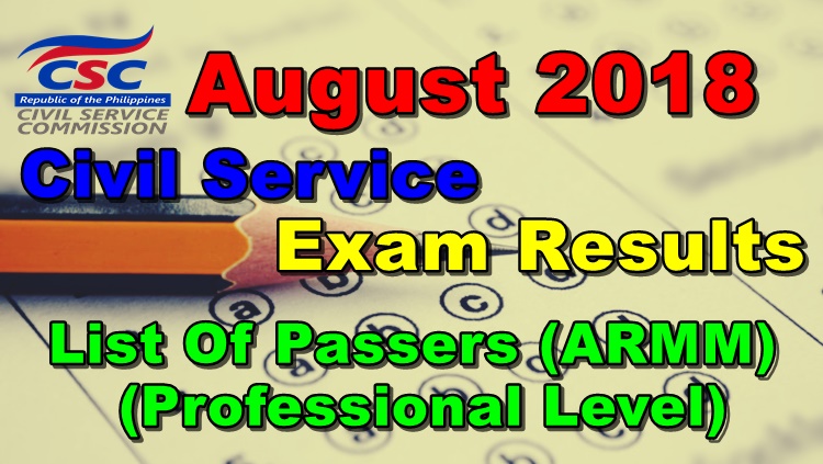 August 2018 Civil Service Exam Results