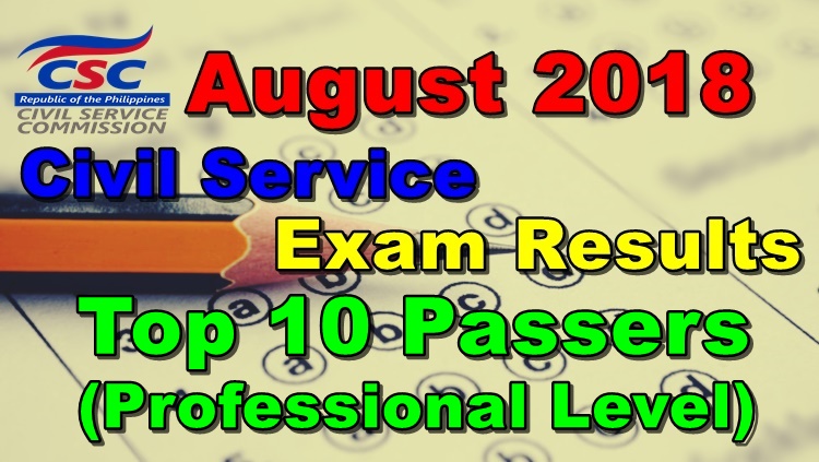 August 2018 Civil Service Exam