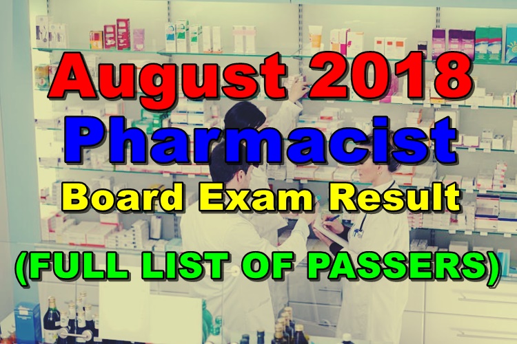 August 2018 Pharmacist Board Exam