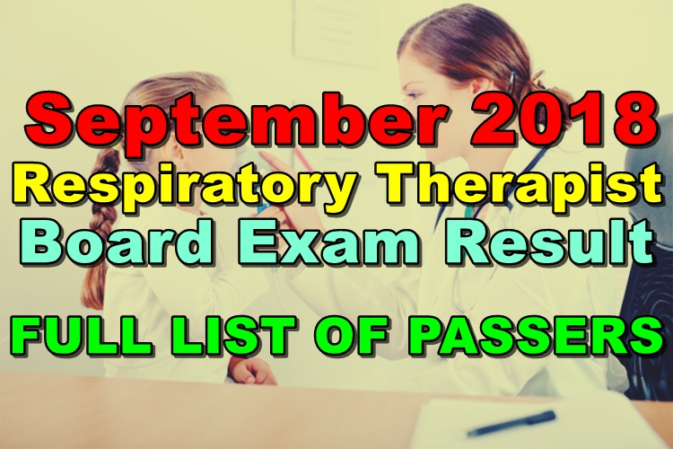 September 2018 Respiratory Therapist Board Exam