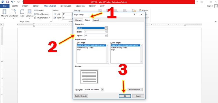 Long Bond Paper Ms Word Size