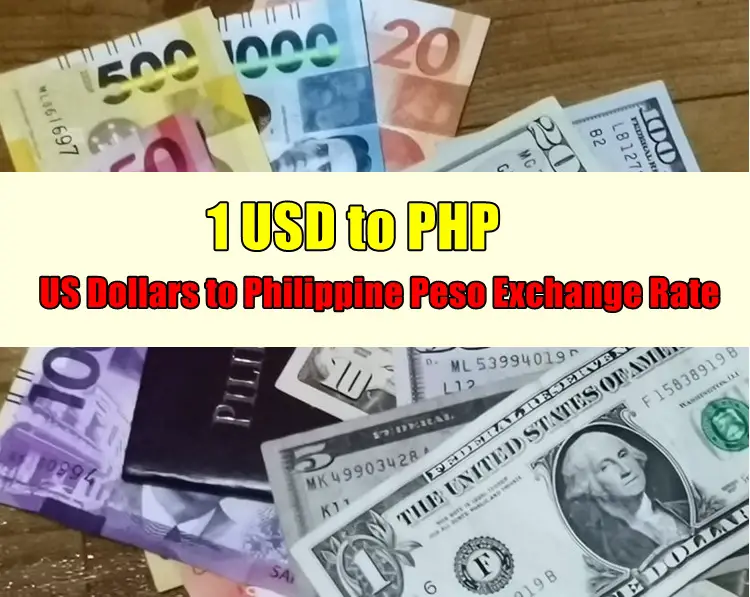 1 USD to PHP - US Dollars to Philippine Peso Exchange Rate