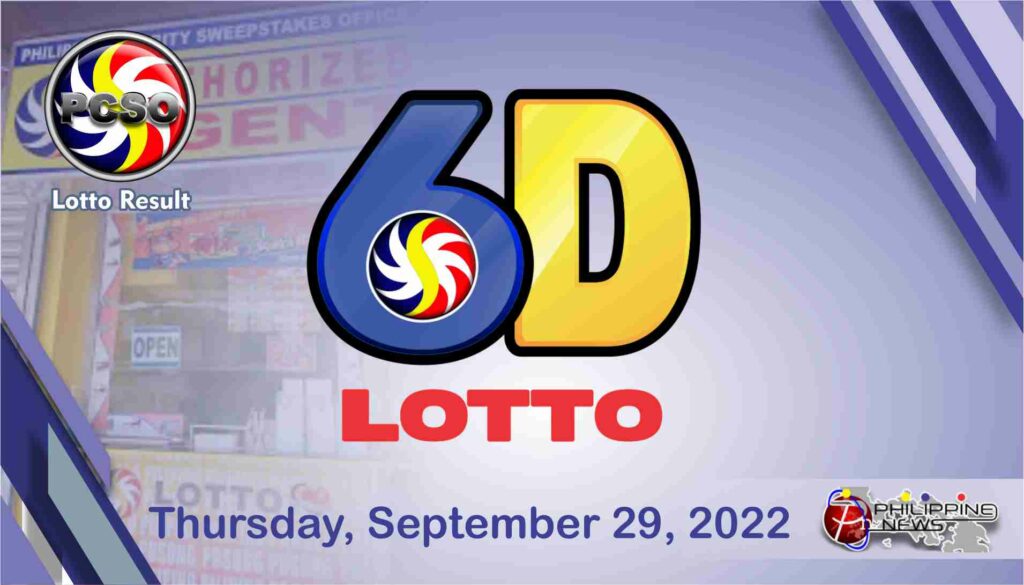 6D LOTTO RESULT Today, Thursday, September 29, 2022 - Official PCSO ...