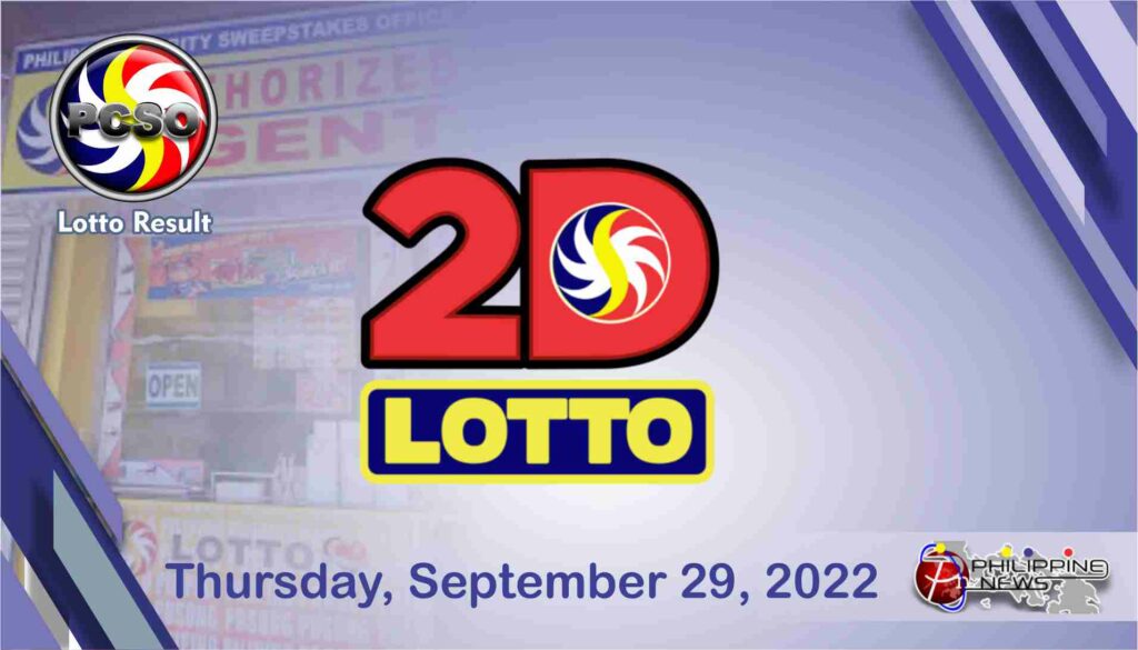 2D LOTTO RESULT Today, Thursday, September 29, 2022 - Official PCSO ...