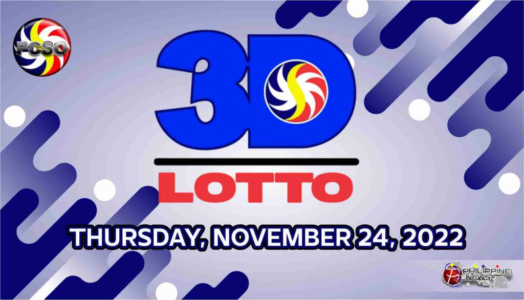 3D LOTTO RESULT Today, Thursday, November 24, 2022 - Official PCSO ...