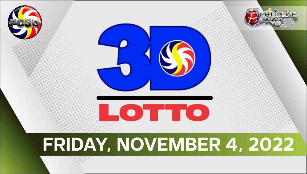 3D LOTTO RESULT Today, Friday, November 4, 2022 - Official PCSO Lotto ...