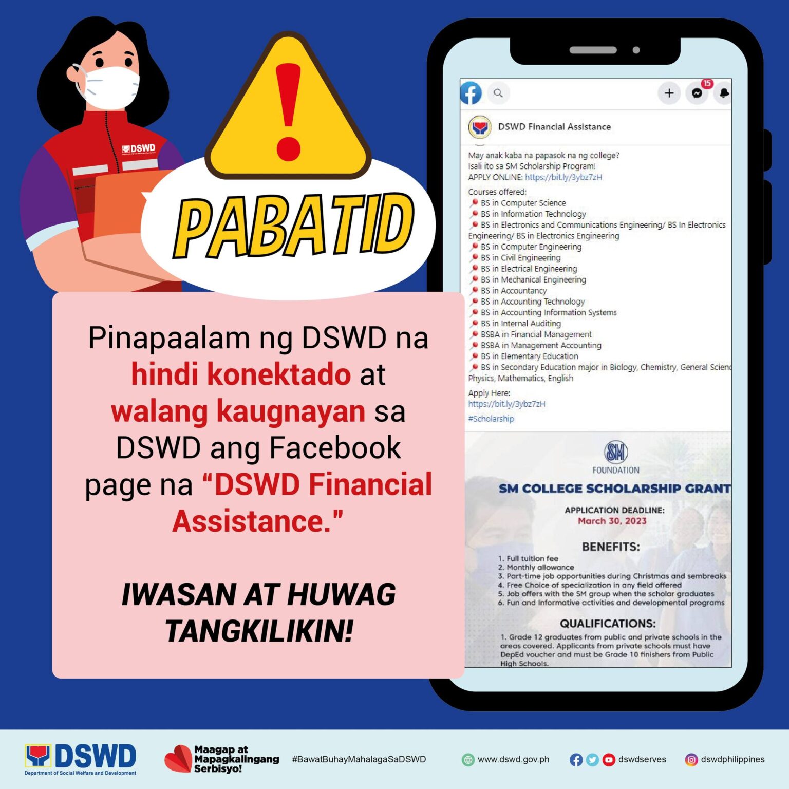 Dswd Warns Public Vs Fake Pb Page Offering Financial Assistance