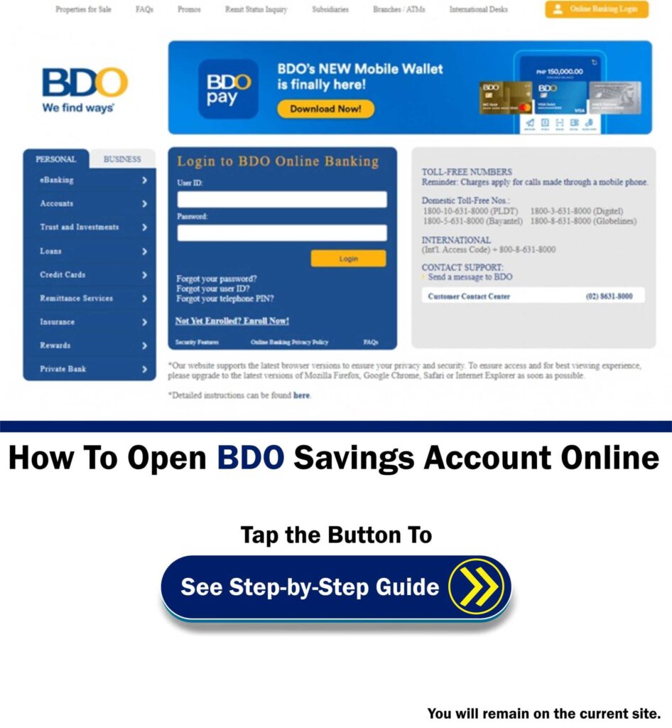 How To Open BDO Savings Account at a Branch & Requirements PhilNews