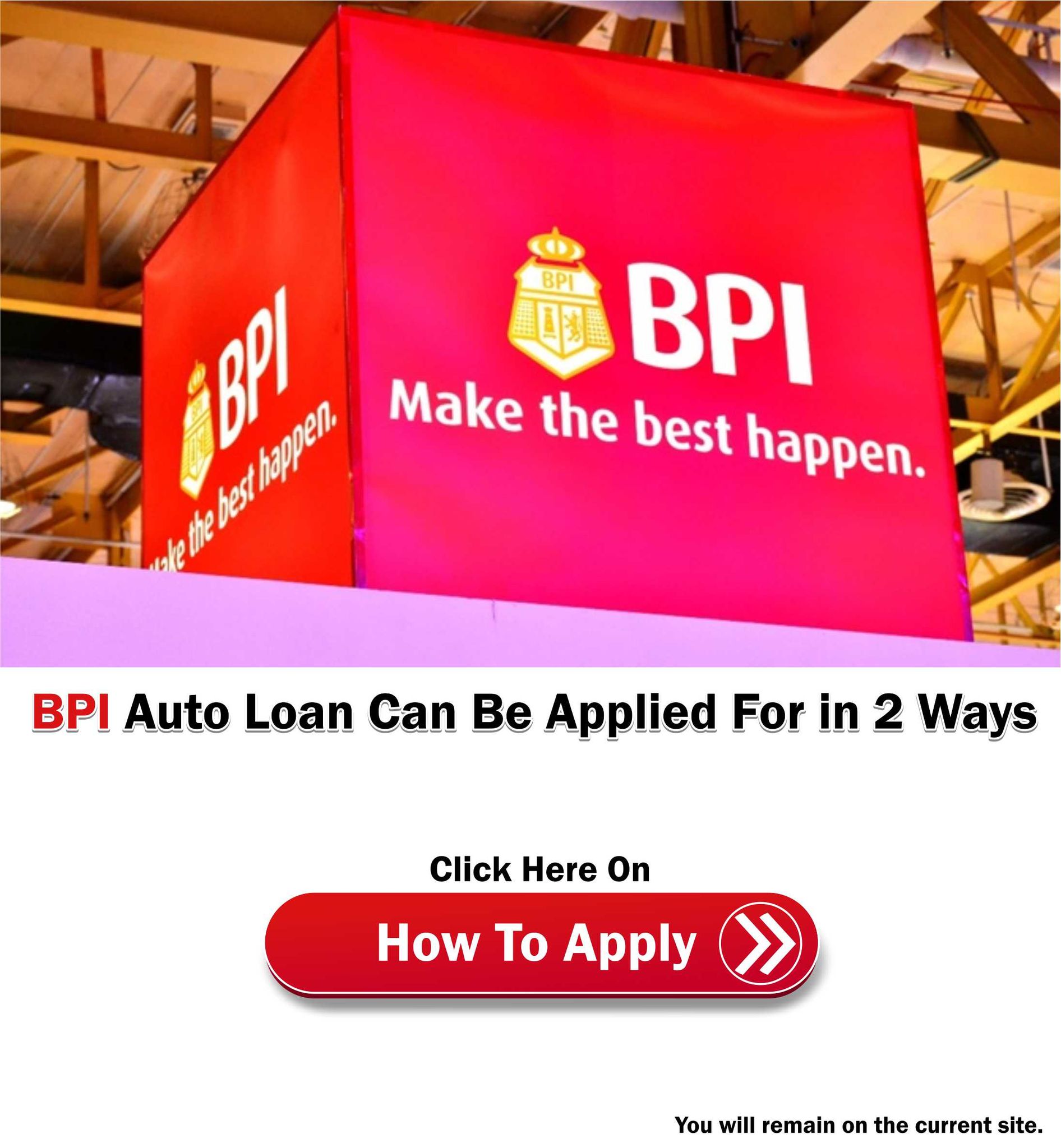 how to apply car loan in bpi