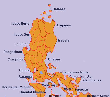 Philippine Map Luzon Provinces