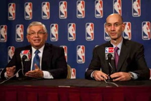 David Stern and Adam Silver