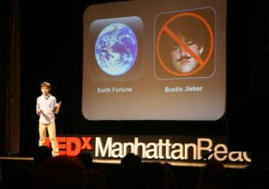 Thomas Suarez in his talk at TEDx Manhattan Beach