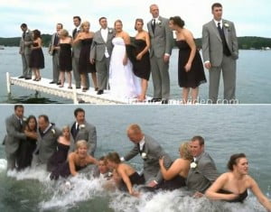 Wedding Party Photo Shoot Collapse While Docking
