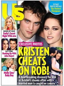 US Weekly Magazine Cover Kristen Stewart Cheats on Robert Pattinson