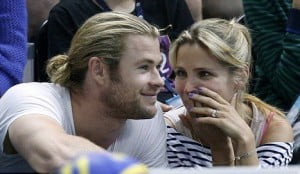 Chris Hemsworth and Elsa Pataky Watching Olympics