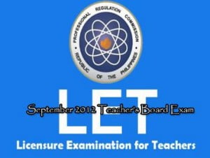 LET September 2012 results