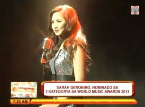 Sarah G Nominated