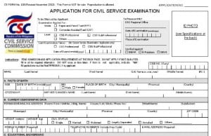Civil Service Application