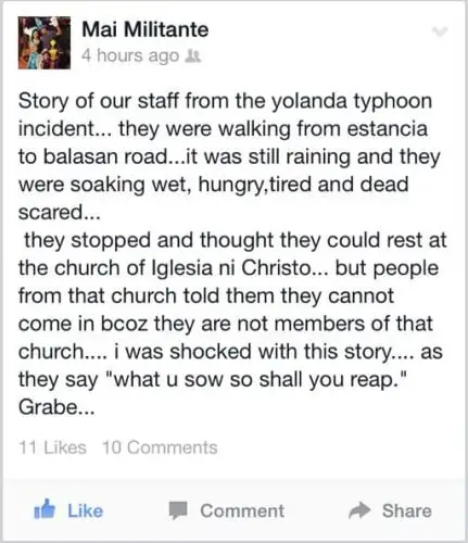 Iglesia Ni Cristo Church In Iloilo Refused To Shelter Typhoon