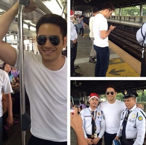 Gerald Anderson on MRT Ride