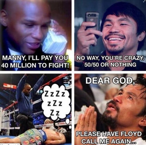 Floyd Mayweather Meme Bashing Pacquiao Went Viral - Philippine News