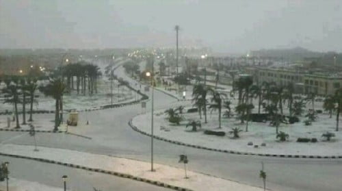 Snow in Egypt