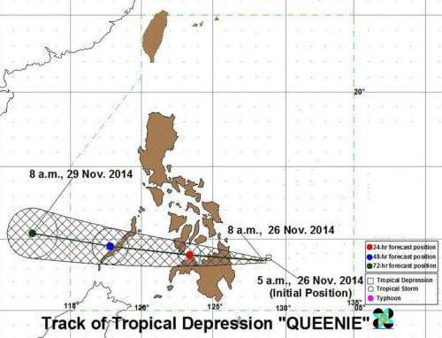 Bagyong Queenie Storm Signals & Typhoon Tracks (November 26, 2014 ...