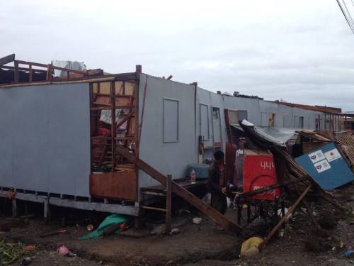 Yolanda Bunkhouses damage by Yolanda ANC