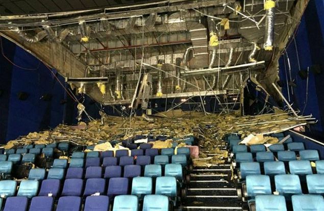 Ayala Cinema 5 Collapsed Ceiling Captured on Video - Philippine News