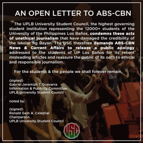 UPLB Open Letter2