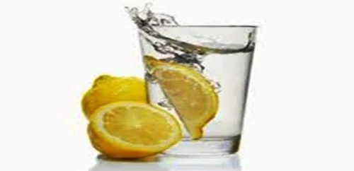 Drinking Lemon Water