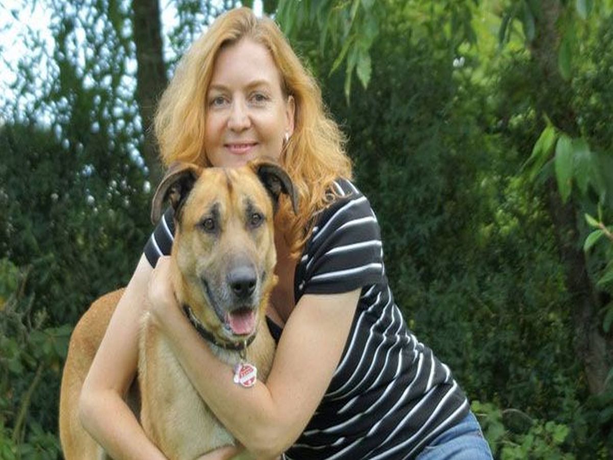Flight Attendant and the dog