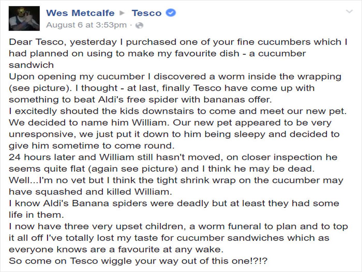 tesco-cucumber-worm-funeral-wes-metcalfe 1