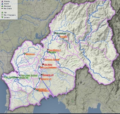 water level in Metro Manila