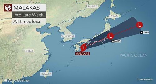Typhoon Malakas tracking