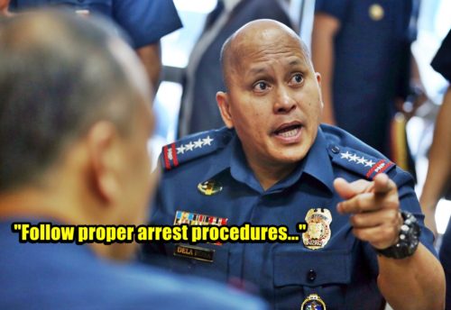 follow proper arrest procedures