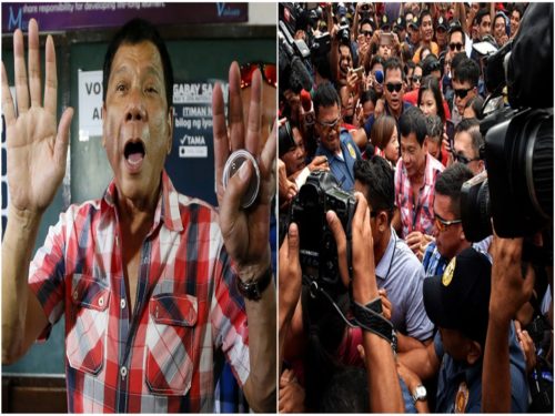 Duterte admits that he is not angry to the reporters.