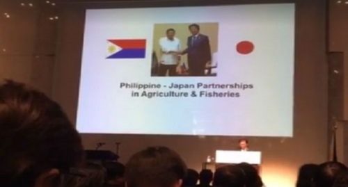 inverted Philippine flag at Japan