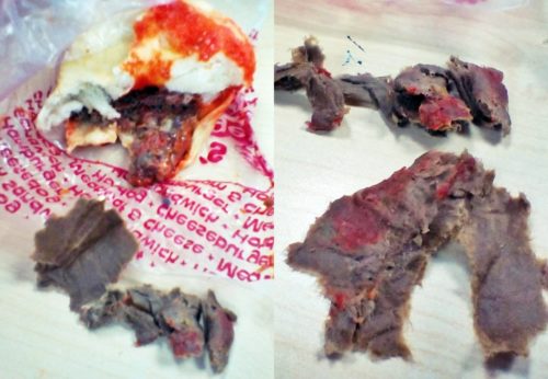 Paper Found In Angel's Burger Patty