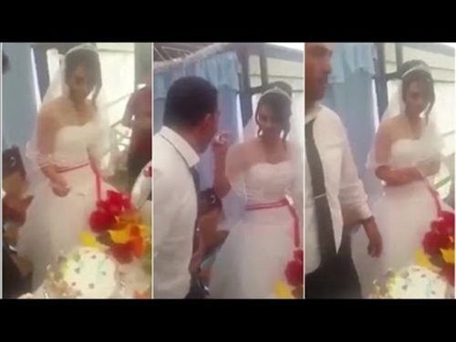 Poor Bride Gets Slap By Her Rude Groom At Wedding Reception