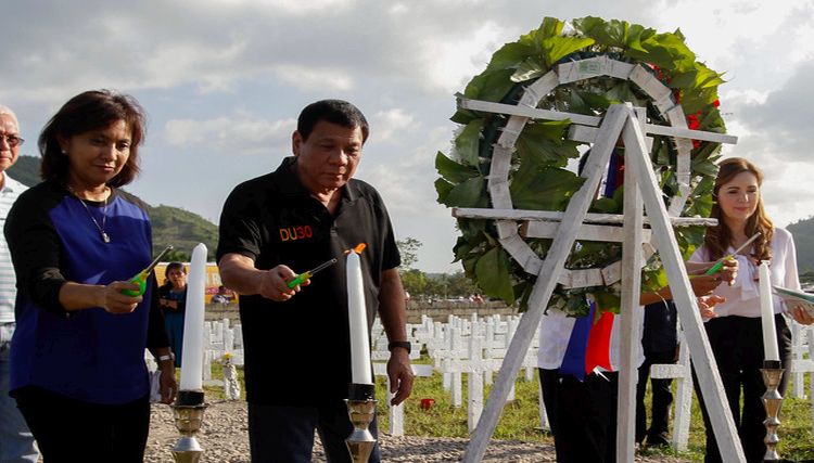 Duterte Teases Robredo's Legs At Yolanda Anniversary