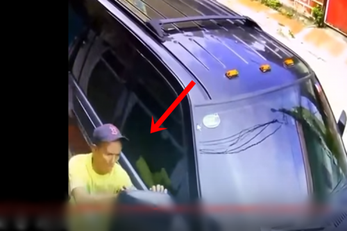 Viral: Pinoy Thief Steals Car Mirror In Broad Daylight Caught On Video