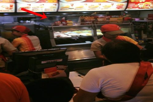 Viral: Disappointed Netizen Shares Funny Photo Of Sleeping Jollibee Crew