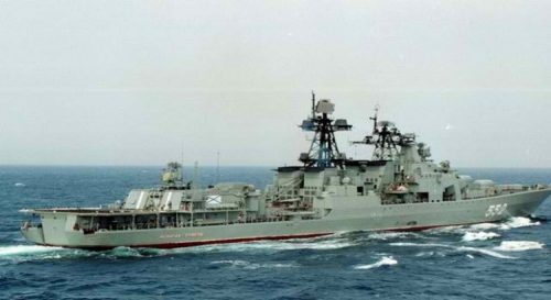 Russian warship at Manila port